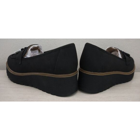 Soul x Naturalizer Women Sz 6M Black Nubuck Leather Josie Platform Loafers - Picture 10 of 11